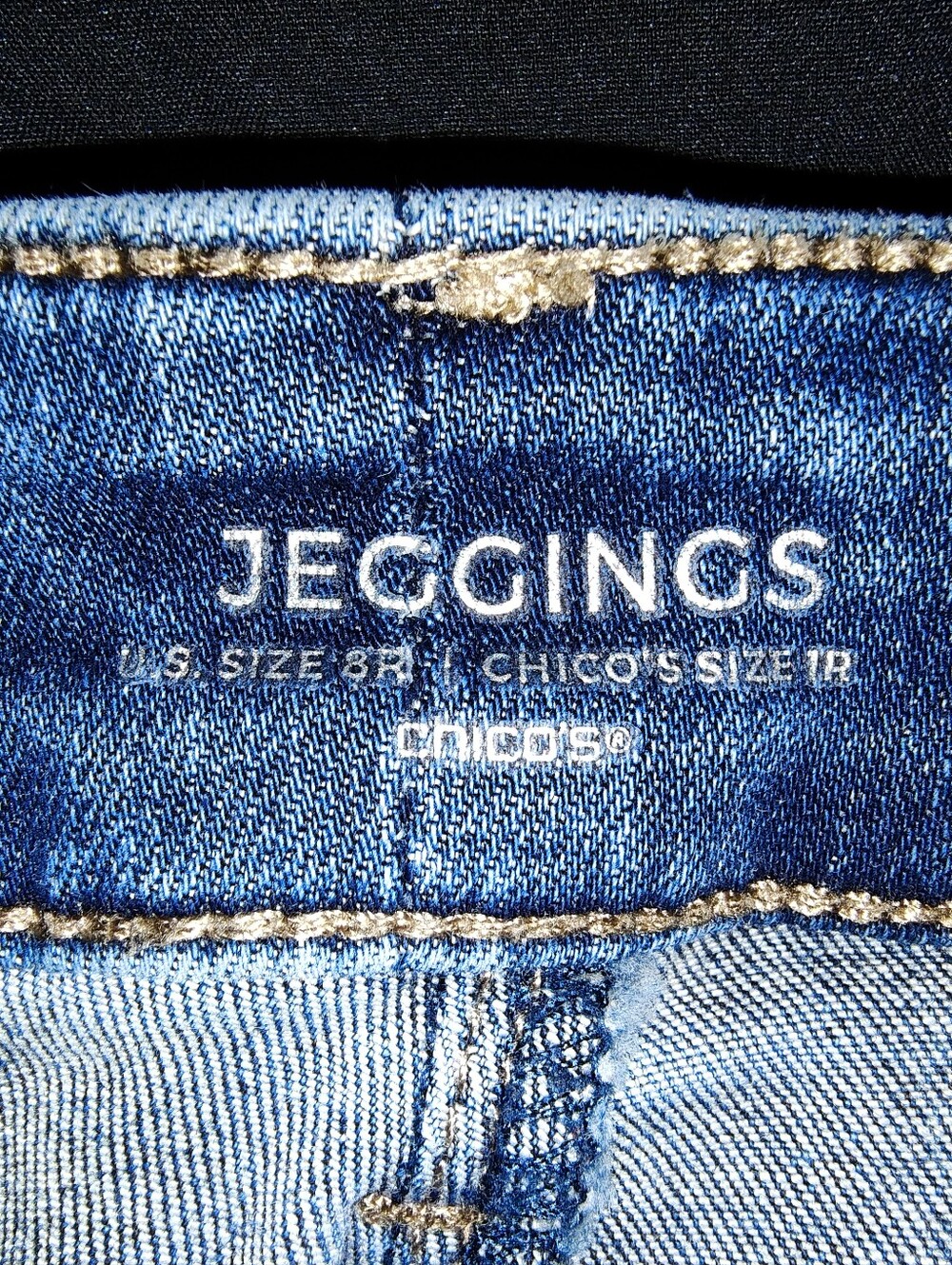 Chico's Blue Straight-Leg Jeans with Floral Embroidery - Picture 6 of 10